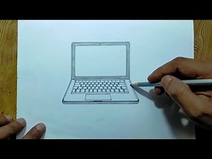 Laptop drawing /Howtodraw laptop computer easy way
