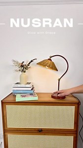 Woven Rattan Table Lamp, Boho Plug in Handmade Rattan Shade & Anti-Rust Iron Base Desk Lamp, Plug & Play Vintage Red Brown Bedside Lamp for Living Room, Office, Bedroom 【Bulb Included】