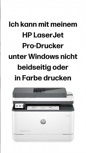 Beidseitiger Druck oder Farbdruck nicht möglich (Windows) | HP LaserJet Pro-Drucker | HP Support