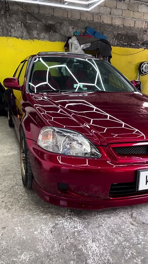 Honda Civic SiR B18C Candy Red Paint Transformation
