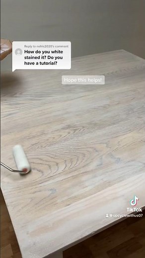 How to whitewash a dining table top. Sometime you might need 36grit sandpaper. #tutorial #diy #easy
