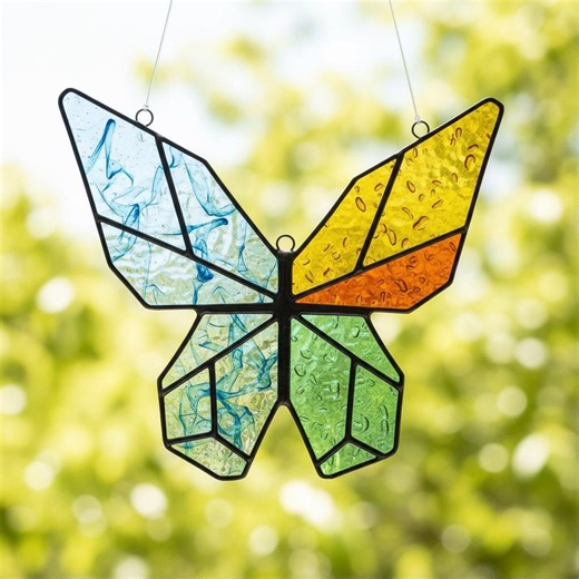 Butterfly Stained Glass Pattern, 0.5mm Precision Line SVG PDF, Cricut Ready - Etsy