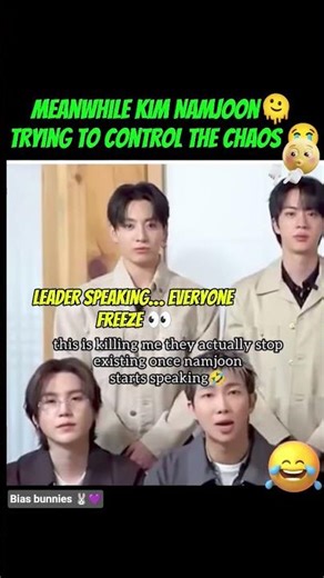 When Kim Namjoon Starts😳Speaking And BTS Suddenly Acts Innocent 😂 ARMY Can’t Stop Laughing😭#bts#army