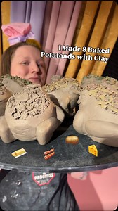 122K views · 6.4K reactions | This time I used colored clay  . The Baked Potato frog was a huge hit!! I had seven fresh frog to work on & extra potato toppings. So I decided to turn them ALL into tuberz. This means 9 baked potato frogs are coming SO soon  #claysculpting #foodsculpture #frogartist #potatoart #ceramicsculpture | Kalliope Yvonne Ceramics | Facebook
