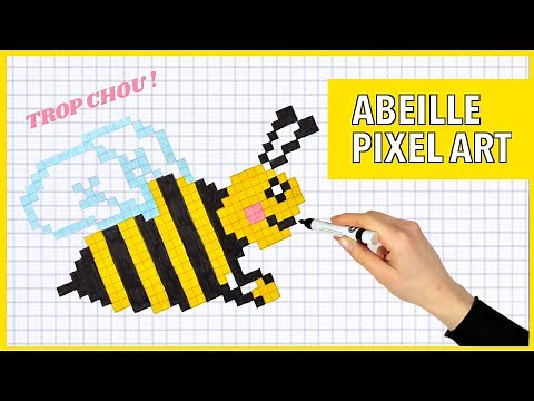 PIXEL ART ABEILLE KAWAII : dessine une abeille trop mignonne ! 🐝😍