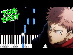KAIKAIKITAN - Jujutsu Kaisen OP - EASY Piano Tutorial [animelovemen]