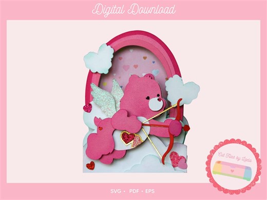 Cupid Bear Box Card SVG – 3D Valentine's Day Card (digital Cut File) - Etsy UK