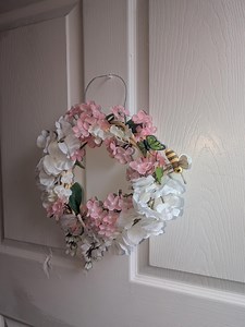 Spring Pink and White Wreath - Etsy