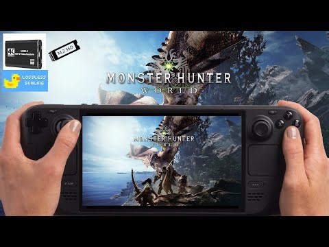 Monster Hunter World - Lossless Scaling Steam Deck + M2 SSD Capture Card In OBS
