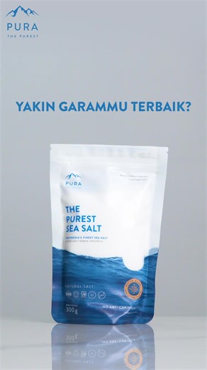 Garam kelihatannya sepele, padahal dipakai tiap hari. Makanya penting buat tau: garam yang kamu pakai itu beneran baik atau cuma asin aja. Ceknya nggak ribet, cukup pakai 3 indera. Dan kalau mau aman tanpa mikir panjang, PURA Sea Salt bisa jadi pilihan: garam laut murni, rendah natrium, tanpa proses berlebihan. Menurut kamu, hal apa yang paling penting dari garam dapur? #PuraIndonesia #PurestNaturalGoodness #KelezatanDalamKemurnian #seasalt #garamberyodium
