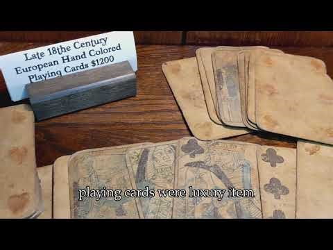 Late 18th Century European Hand Colored Playing Cards