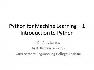 Python for Machine Learning -Introduction to Python - 1