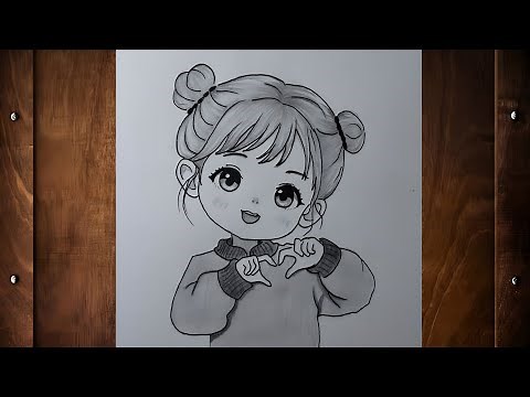 How to draw cute anime characters | how to draw cute anime girl step by step