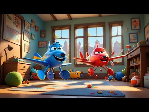 Three Toy Planes Learn Over and Under | Educational Song for Kids | Preschool Learning Rhymes