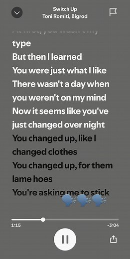 Switch Up - Toni Romiti Lyrics Video