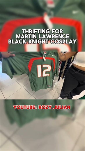 Thrifting For Martin Lawrence Black Knight Cosplay #couples #vlog #thrift #renfest #shorts