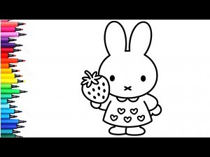 Nijntje Kleurplaat Hold Strawberry dibujo Drawing, Painting & Coloring For Kids and Toddlers_ Child
