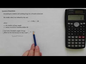 Solving a System of Equations - Substitution Method Example