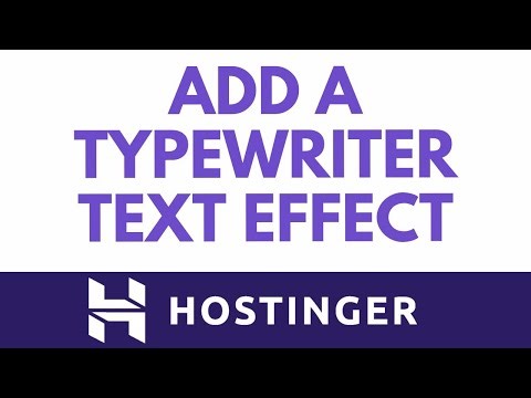 Create Typewriter Text Animation On Your Hostinger Website