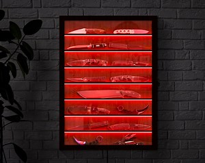 Knife Wood Display Shelf, Knife Storage Shelf, Knife Organizer, Pocket Knife Display Case, Wooden Knife Display Shelf, Knife Rack Holder - Etsy