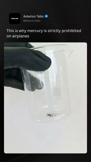 Asterion Talks on Instagram: "Mercury may look harmless as a shiny liquid, but inside an aircraft it becomes a serious threat. The danger lies in how mercury reacts with aluminum, the lightweight metal that forms much of an airplane’s structure. Aluminum is usually protected by a thin oxide layer, but if mercury reaches even a small scratch or exposed area, it penetrates this layer and forms an aluminum–mercury amalgam. This reaction continuously destroys the protective coating, exposing fresh m