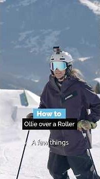 How to Ollie Over A Roller ⛷️ #shorts #skiing