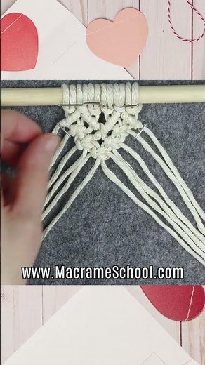 Connected Hearts Pattern DIY #macrame #shorts