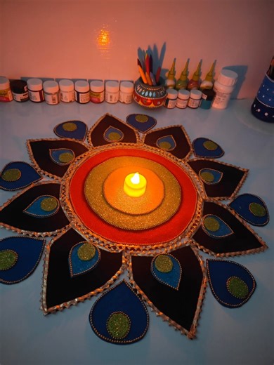 Readymade rangoli # Rangoli sticker # Diy rangoli sticker