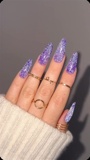4.3K views · 15 reactions | We are all for a sparkly moment, and these purple reflective glitter nails from @oh.blondi are just dazzling. ✨ Products: @reformanails  Gel Polish Glass Violet ✨ Top Coat SPACE #reflectiveglitternails #glitternails #purplenails #sparklenails #nailtutorial #nailtrends | Nailpro | Facebook