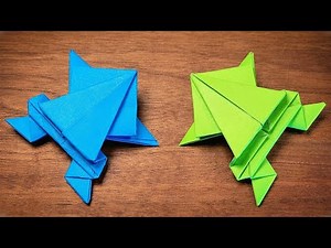 Origami Jumping Paper Frog 🐸 | Easy Paper Craft