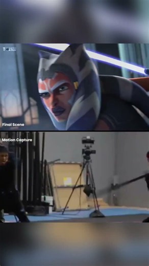 Darth maul vs Ahsoka Motion Capture vs Final Scene