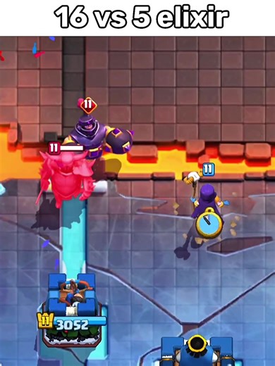 16 vs 5 elixir #clashroyale