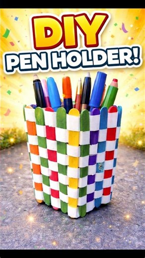Don’t Throw Popsicle Sticks! 😱 #diy #diyideas #penholdercraft