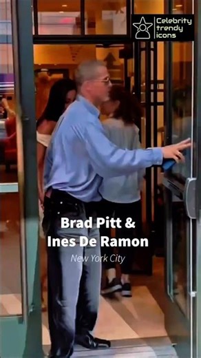 Brad Pitt with Girlfriend Ines De Ramon on a Date in New York 😍♥️ #bradpitt #inesderamon