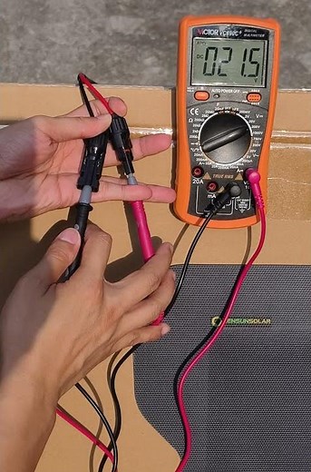How to test a solar panel with a multimeter.