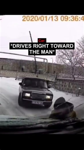 This car almost hit a Man😱💀