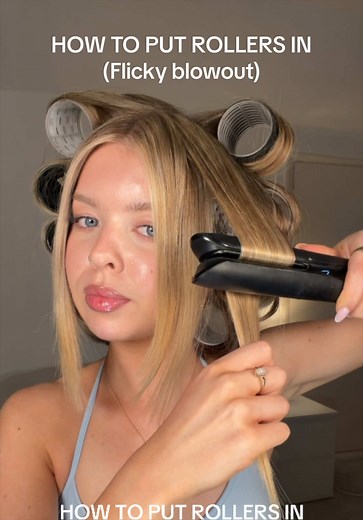 Flicky blowout tutorial with rollers & straighteners