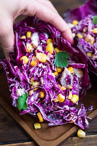 Red Cabbage and Corn Salad