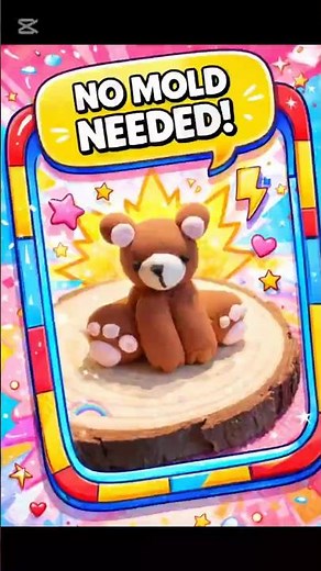 Making the Cutest Foam Clay Bear You've Ever Seen #easycrafts #tutorial