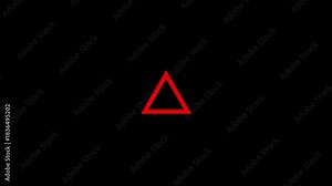 Risk caution message icon animation. Danger error icon. Alert risk safety danger road warning sign symbol on black background