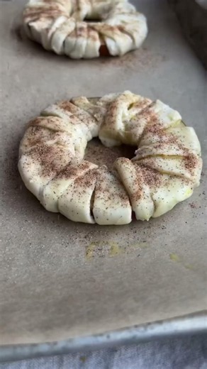 Homemade apple doughnuts with cinnamon sugar 🍎🤎 A tasty treat everyone will love! #cozy #fyp