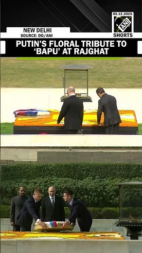 Russian President Putin pays floral tribute to Bapu at Rajghat during India visit