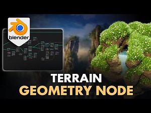 Blender Terrain Island Geometry Node by 3D Tudor