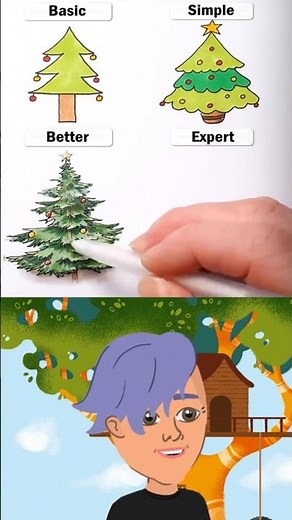 How to Draw a Christmas tree..? 🎄🫡 #shorts