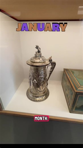 Cheers to 2026 with our January Object of the Month! A distinctly Victorian custom that thrived during the Gilded Age (ca. 1860–1900) was New Year’s Day calling. On the first day of January, gentlemen made formal visits to the homes of friends, acquaintances, and business associates to exchange New Year’s greetings. Women remained at home to receive guests, preparing their parlors with decorations like this tankard, and refreshments such as punch, cakes, and champagne. Households opened their do