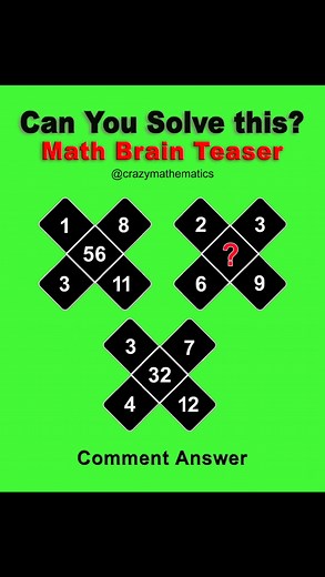 10K views · 29 reactions | Math Brain Teaser 易 #mathskills #brainteaser #mathtest #learningisfun #mathchallenge | Crazy Mathematics | Facebook