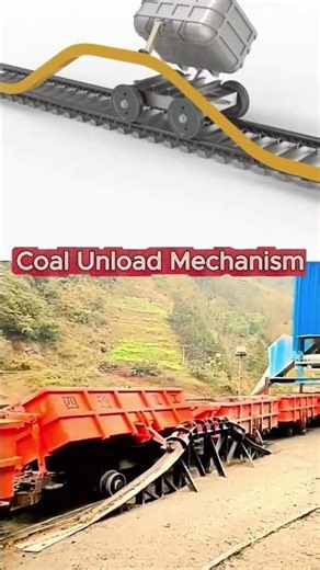 😱🙄How Effecient coal Unloading Mechanism work 🤔 #shorts #unload #railway
