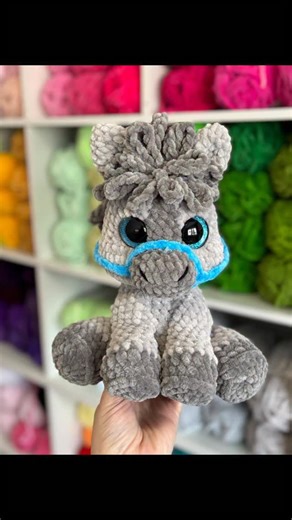 Rachel Enge on Instagram: "Posting this one more time because you all have been loving on her so much. Pattern is linked in my bio but the actual plushie is available on my website. She is looking for her forever home. Who will be the lucky one to get her. She is super soft btw. If someone buys her I’ll make a packaging video of this Hollie the Horse. Thank you all so much ❤️❤️"