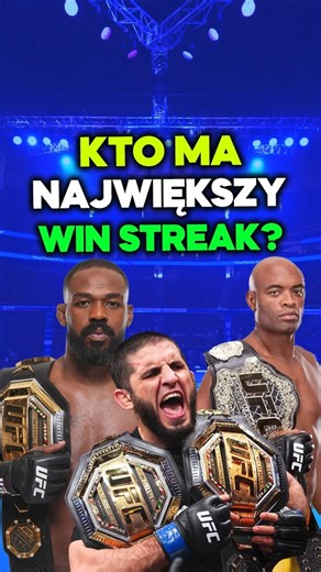 Who has the longest winning streak in UFC history?