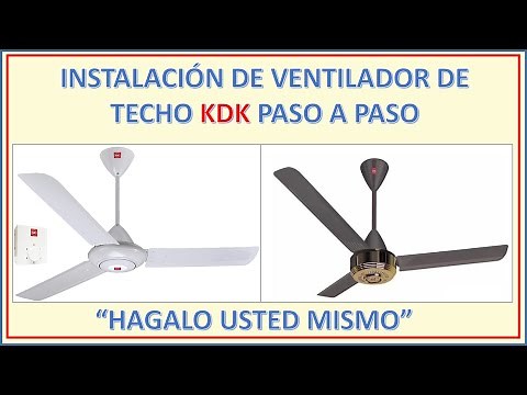 PASO A PASO DE COMO PODEMOS REALIZAR LA INSTALACIÓN DE UN VENTILADOR DE TECHO KDK SIN LAMPARA.